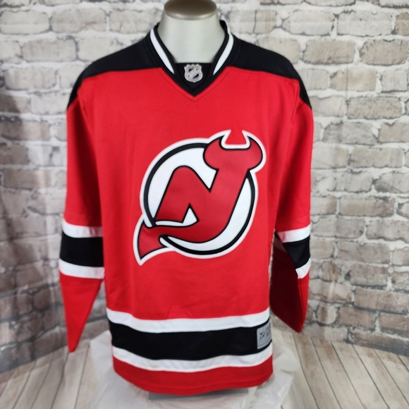 Reebok Licensed NHL New Jersey Devils Home Hockey Jersey Blank Size Large Red - Picture 3 of 16